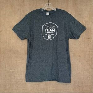 U.S. SKI TEAM Men’s T-Shirt by Gildan Heather Gray White Large